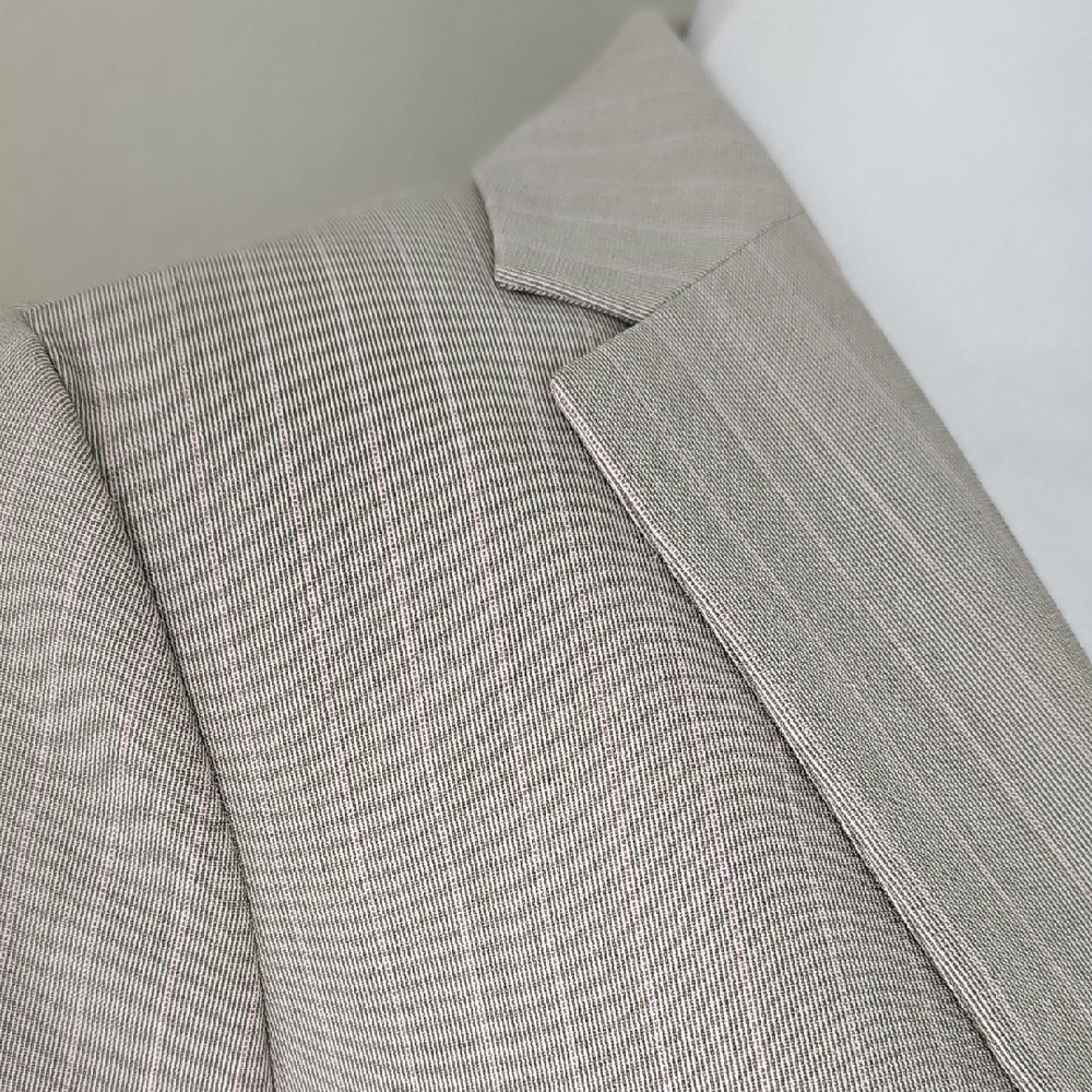 Talbots Pink Pinstripe Tan Blazer Suit Jacket Sz 8 - Picture 3 of 8
